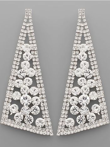 Triangle Crystal Earrings