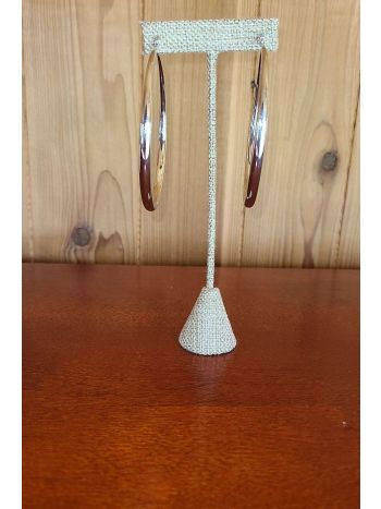 Large Silver Hoop Earrings